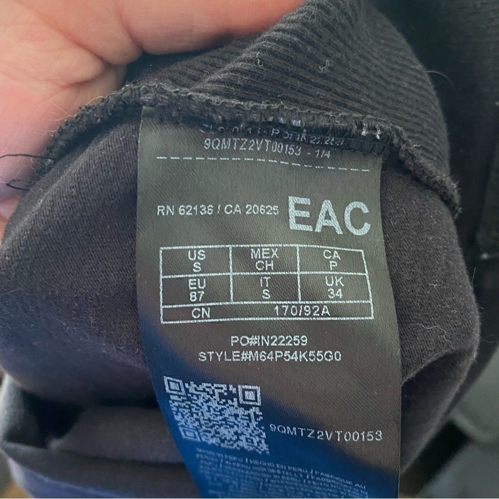 Guess Men’s Black Crewneck Long Sleeve Shirt | Cotton‎ | Size S - Picture 7 of 7